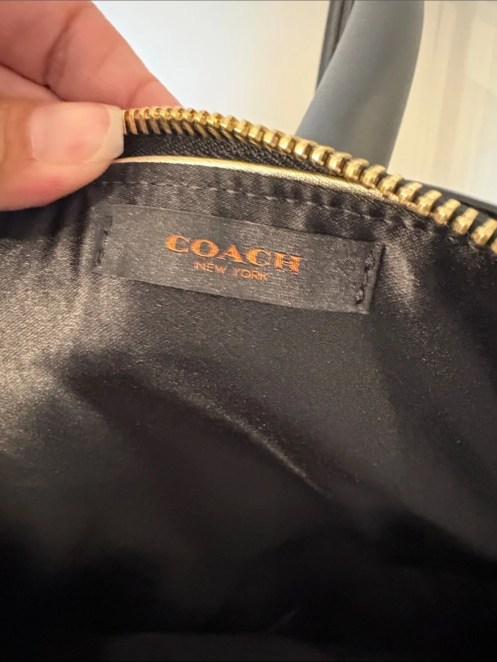 Coach Black Pebbled Leather Satchel with Gold Hardware